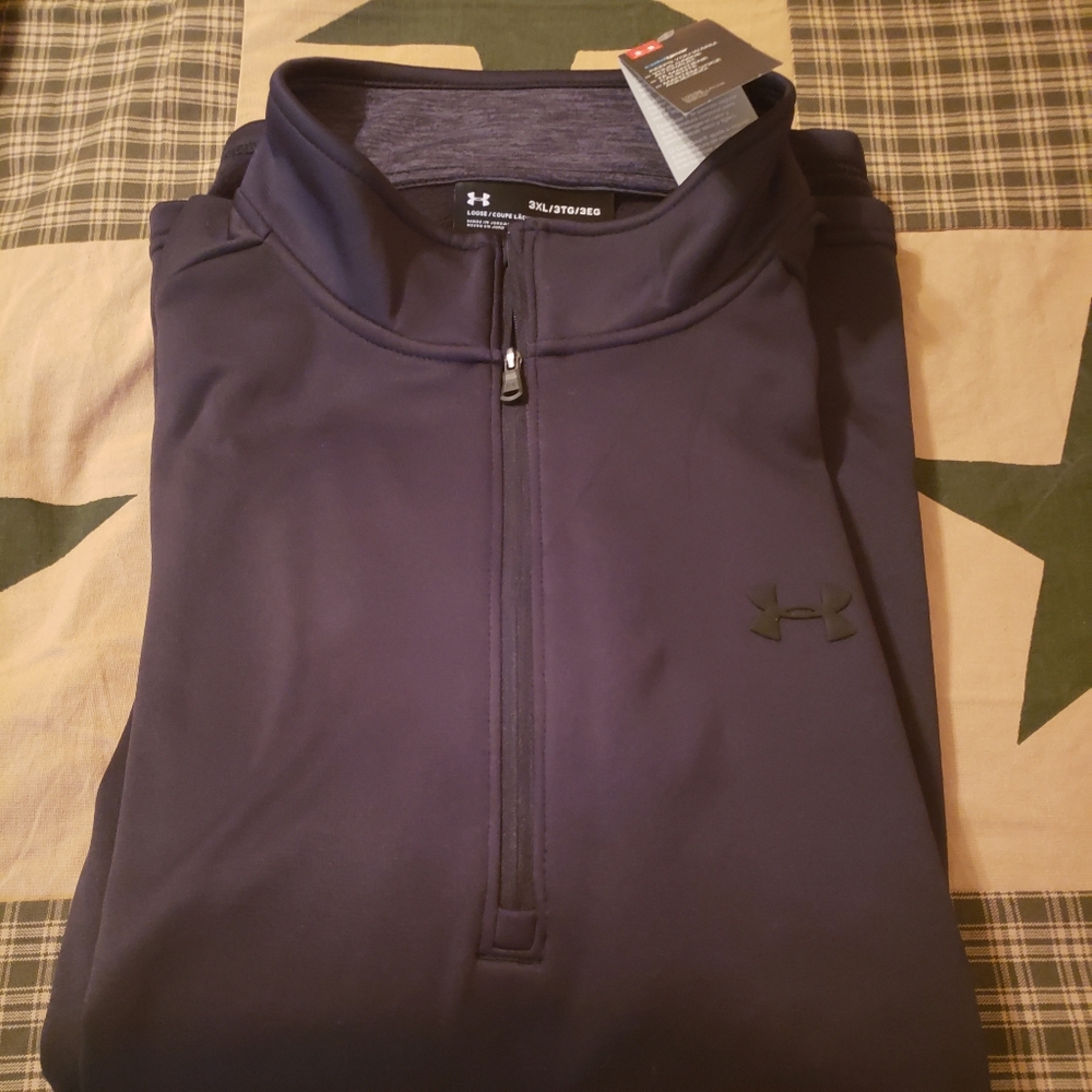 Under Armour Cold Gear Black 1/2 Zip New!